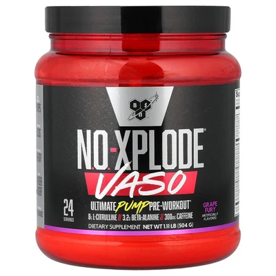 No-Xplode® VASO, Ultimate Pump Pre-Workout, Grape Fury, 1.11 lb (504 g) - Image 1 of 2