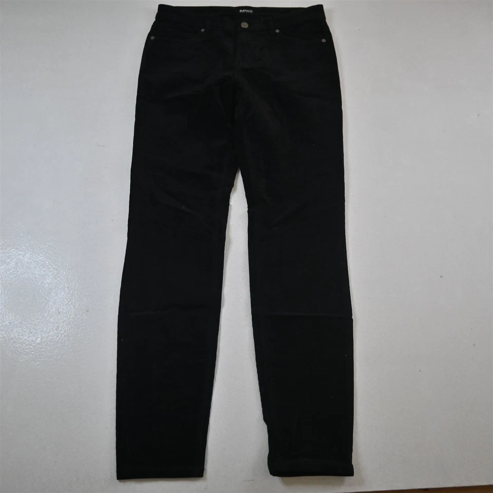Pantalones ajustados para mujer Buffalo 8/29 negros de pana Icon tiro medio Foto 1 de 4