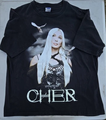 Vintage Cher Living Proof Farewell Tour 2002 T-shirt Size X-Large - Image 1 of 4