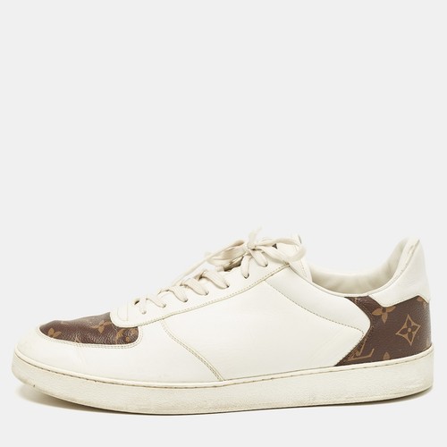 LOUIS VUITTON（LV） Sneakers Louis Vuitton Rivoli in pelle bianca e tela monogramma taglia 45