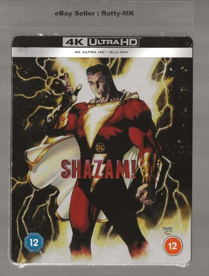 Shazam 4k Blu-ray Steelbook Jim Lee Illustrated Art Region IMPORT Last 1