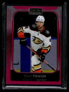 2021 O-Pee-Chee Platinum Matte Pink Cam Fowler #80 Anaheim Ducks - Picture 1 of 2