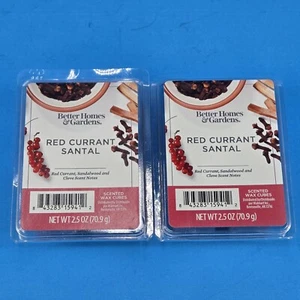 2 Better Homes & Gardens RED CURRANT SANTAL Wax Melts 2.5 oz Each - Picture 1 of 3