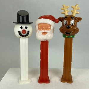 PEZ Papá Noel Ojos Cerrados, Muñeco de Nieve, Reno Retirado Dispensadores Navidad - Imagen 1 de 7