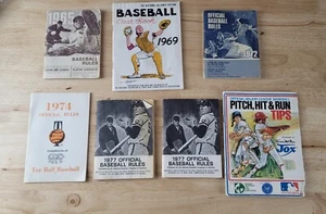 OFFICIAL BASEBALL RULES PB Books 1965-1977 Lot of 7 - Picture 1 of 15