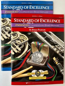 STANDARD OF EXCELLENCE- OBOE- ENHANCED 2 METHOD BOOKS/ 4 CD SET! - Picture 1 of 3