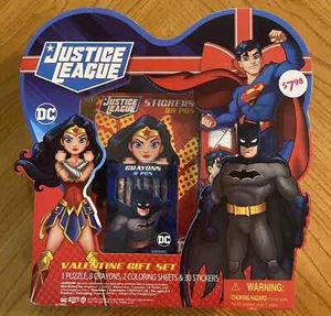 2023 Justice League Valentine Gift Set Wonder Woman Batman Superman New TD - Picture 1 of 3