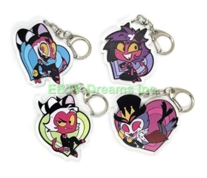 Set of 4 Helluva Boss Acrylic Keychain Blitzo, Moxxie, Stolas, Millie v1 - Picture 1 of 2