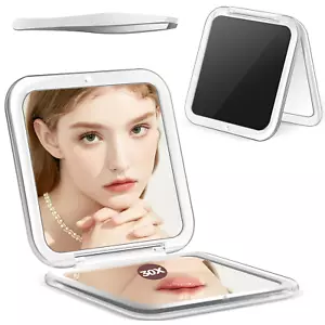 Compact Mirror, 30X Magnifying Mirror, Pocket Mirror for Purse, Travel Makeup Mi - Picture 1 of 7