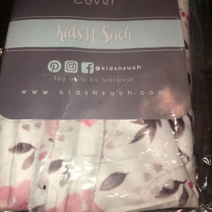 Kids N Such Nursing Pillow Cover White Pink Brown - Picture 1 of 2
