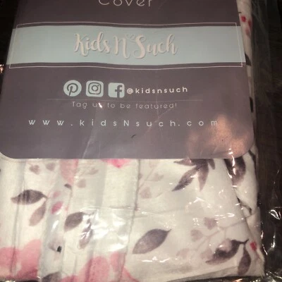 Kids N Such Nursing Pillow Cover White Pink Brown Foto 1 de 2