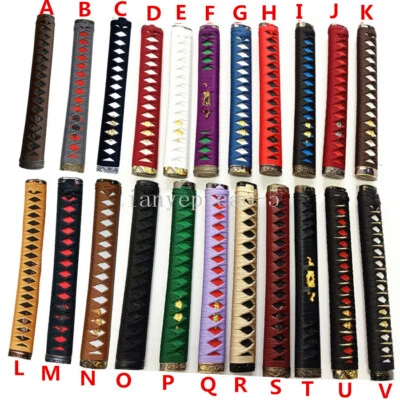 HandMade Tsuka Handle For Japanese Sword Samura Katana W Fuchi Menuki Kashira