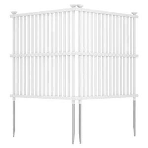 2 Air Conditioner Fence Panels w/ No Dig Trash Can Enclosure Metal Ground Stakes - Picture 1 of 10