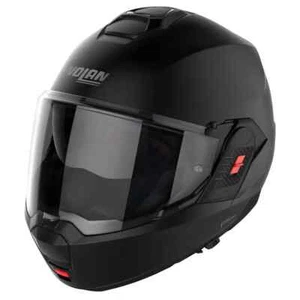 Nolan N120-1 N-COM CLASSIC FLAT BLACK FLIP FRONT FULL ROTATION MOTORCYCLE HELMET - Picture 1 of 5
