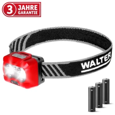 Walter lampada frontale a LED incl. 3x AAA lampada frontale faro 450 lm - Immagine 1 di 4
