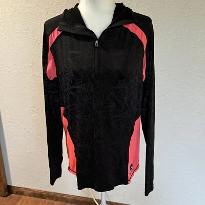 John Deere | black & hot pink | hooded pullover | Sz M - Image 1 of 4