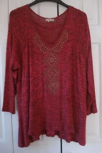 Top tejido Hacci para dama adornado talla 3X Live & Let Live flor de cerezo - Imagen 1 de 2