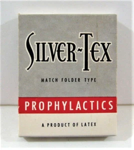 Vintage Silver Tex Old Full Condom Pack Akwell Corp Akron Ohio Old Store Stock - Picture 1 of 2