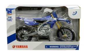 1/12 New Ray Motorcycles Yamaha YZ-450F Blue Diecast Model Toy Bike 58313 - Picture 1 of 1