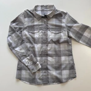 KUHL Kamp Shirt Long Sleeve Button Up Womens Small Plaid UPF Gray Block Summer - Imagen 1 de 10