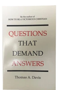 Questions That Demand Answers by Thomas A. Davis 1988 Hartland Publications SDA - Imagen 1 de 9