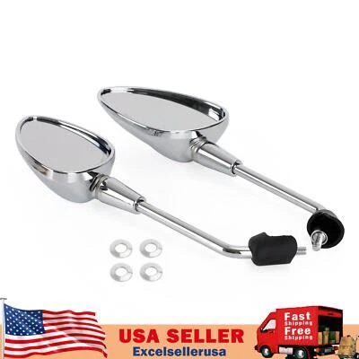 PAR de espejos cromados para Vespa GTS HPE, Sprint, Primavera, 50, 125, 150, Elettrica Foto 1 de 4