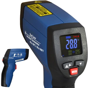 Profi Pyrometer Doppel Laser Infrarot Thermometer Temperaturmessgerät -50 760 °C - Bild 1 von 6
