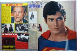 SUPERMAN_CHRISTOPHER REEVE = 2 SEITEN 1980 FRANZÖSISCHER AUSSCHNITT + TERENCE HILL_AC/DC - Bild 1 von 1