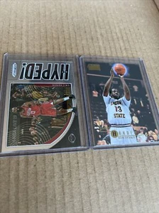 JAMES HARDEN 2013 Fleer Retro Skybox Premium #98 & 2019 Prizm HYPED #5 Cards (c1 - Picture 1 of 2