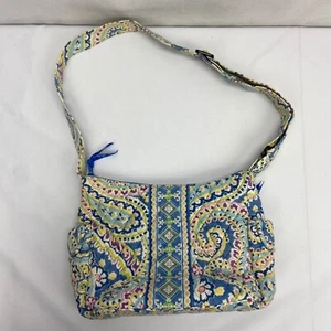 Vera Bradley Capri Blue Maggie Bag Shoulder Purse Small Floral Paisley USA VGUC - Picture 1 of 11