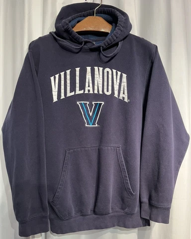 Villanova Genuine Stuff Blue Pullover Hoodie Kangaroo Pockets See Measurements Cover