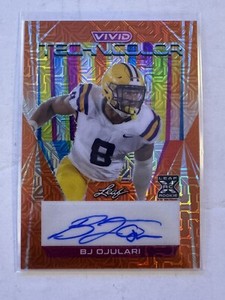 2023 Leaf Vivid Technicolor Orange Mojo Auto /3 Bj Ojulari