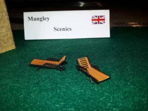 MANGLEY SCENICS 2 pcs Brown sunbed oo gauge diorama model railway 1/76 scale