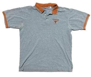 Vintage Red Oak Texas Longhorns grau Kurzarm Polo Gr. L bestickt (BESCHREIBUNG LESEN) - Bild 1 von 14