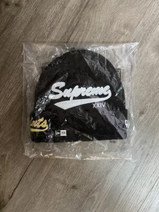 Supreme SS24 New Era Salvation Saints Beanie Black OS Deadstock - Picture 1 of 2