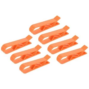 Garbage Bin Clip Kitchen Trash Bag Non-Slip Clip Clamp Orange, Pack of 12 - Picture 1 of 5