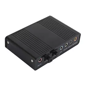 USB 6 Channel 5.1 Audio External Optical Sound Card Adapter S\PDIF For PC Laptop - Picture 1 of 9
