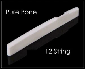 MusicianAtHeart BONE SADDLE made for EPIPHONE 12 String Guitar - Pure Cowbone - Picture 1 of 3