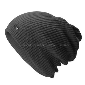 Men's Womens Knit Baggy Beanie Winter Warm Cashmere Hat Ski Slouchy Thick Cap 2