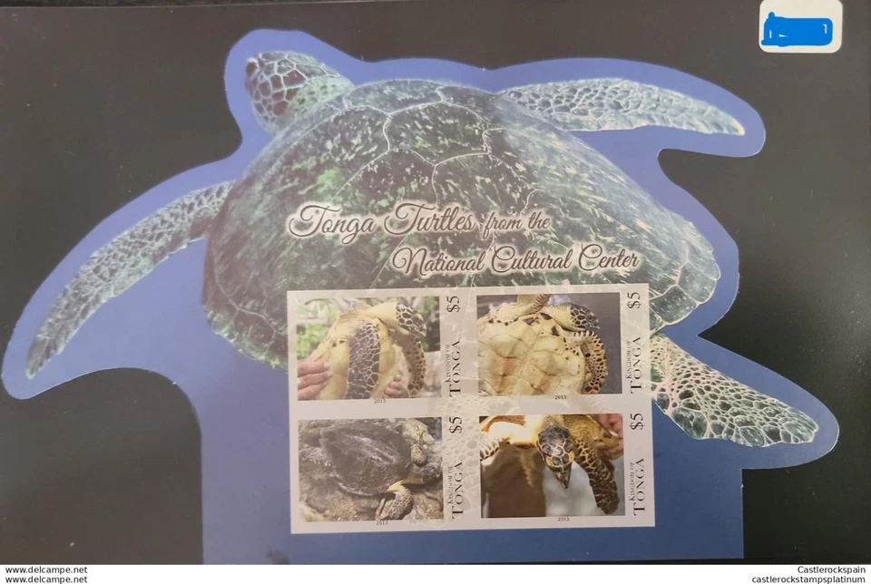O) TONGA 2013, PRUEBA, FORMA EXTRAÑA, FONDO BLANCO, TORTUGAS MARINAS, CULTURA NACIONAL Foto 1 de 1
