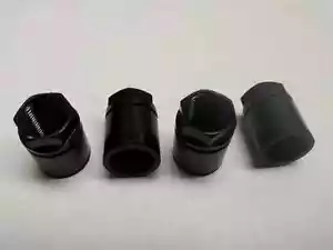 Black Tire Pressure Sensor Valve Stem Mounting Nuts QTY Four (4) NEW TPMS Nut < - Picture 1 of 1