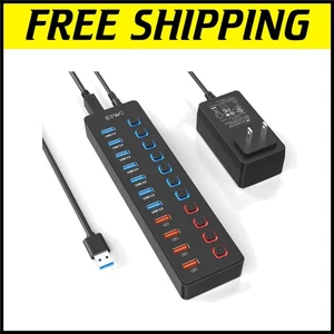 Compact USB 3.0 Splitter Hub - 11 Ports with Smart Charging for Home & Office - Picture 1 of 9