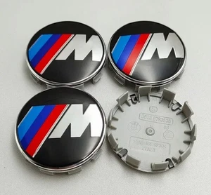 BWM 4 Pcs 68mm Fit M Performance Wheel Rim Cover Hub Center Caps Logo Emblem - Picture 1 of 4