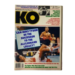 KO Boxing Magazine June 1988 Mike Tyson & Larry Holmes w Pinup No Label VG - Picture 1 of 3