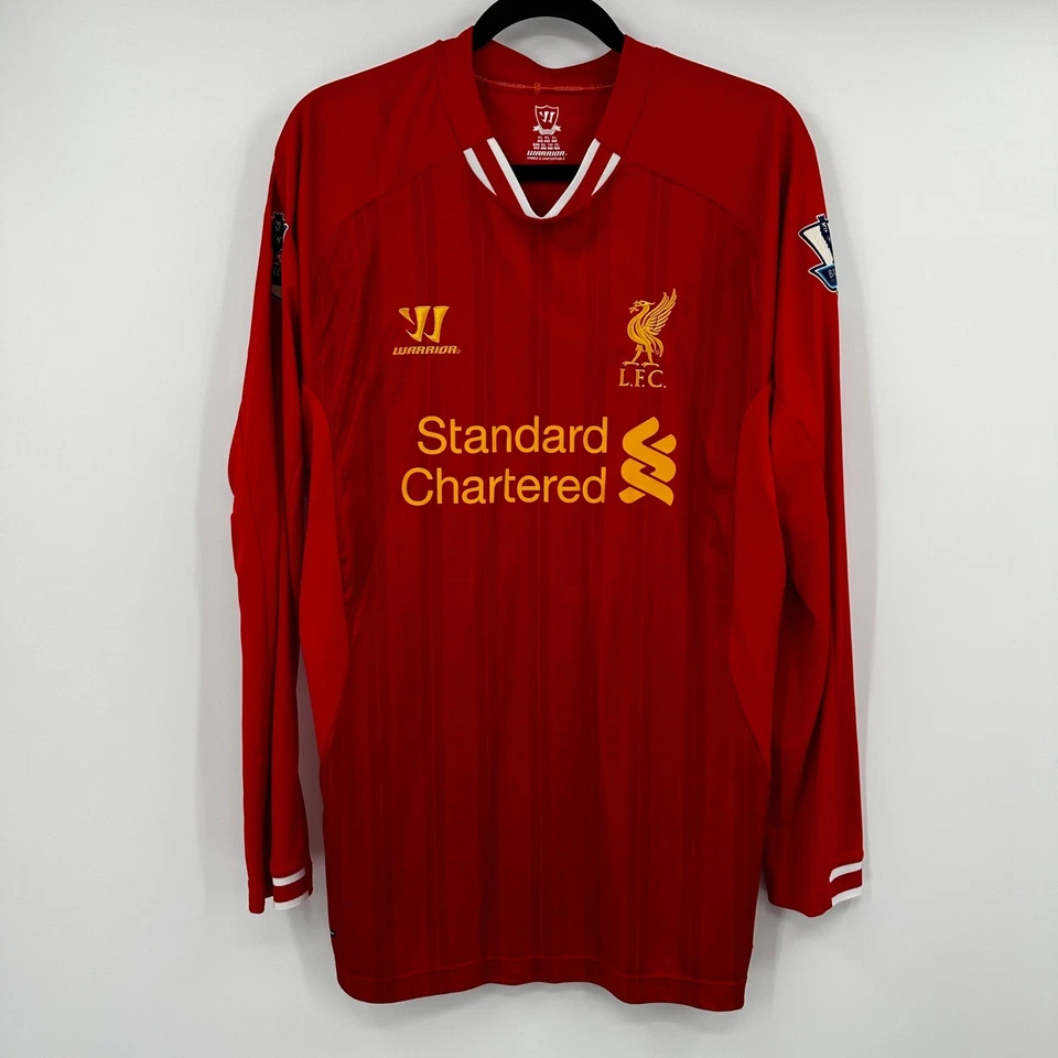 利物浦足球俱乐部 2013-14 杰拉德 8 战士长袖足球球衣男式 XL 红色 — 第 1/4 张图片