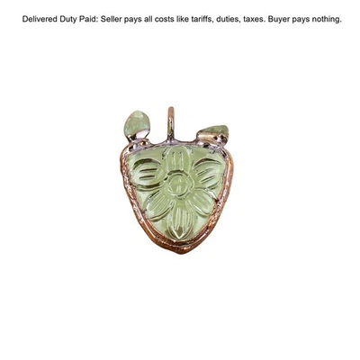 Venta de Navidad Colgante Electroformado Piedras Preciosas Peridoto Talladas Cobre Nacimiento Agosto Foto 1 de 4