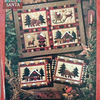 Debbie Mumm WOODLAND SANTA Quilt Pattern AP-41 1995 Mumm's The Word Christmas - Image 1 of 3