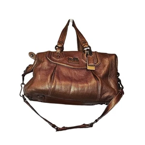 Bolso de mano Coach Madison Audrey convertible de cuero bronce - Imagen 1 de 12