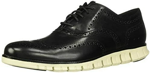 Cole Haan Hombre Zerogrand Punta de Ala Oxford, Negro Agujeros Cerrados/Blanco, 8.5 Ancho EE. UU. Foto 1 de 1