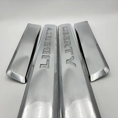 08-12 Jeep Liberty Exterior Door Trim Set Left Right Molding Chrome OEM DX30497 - Image 1 of 4